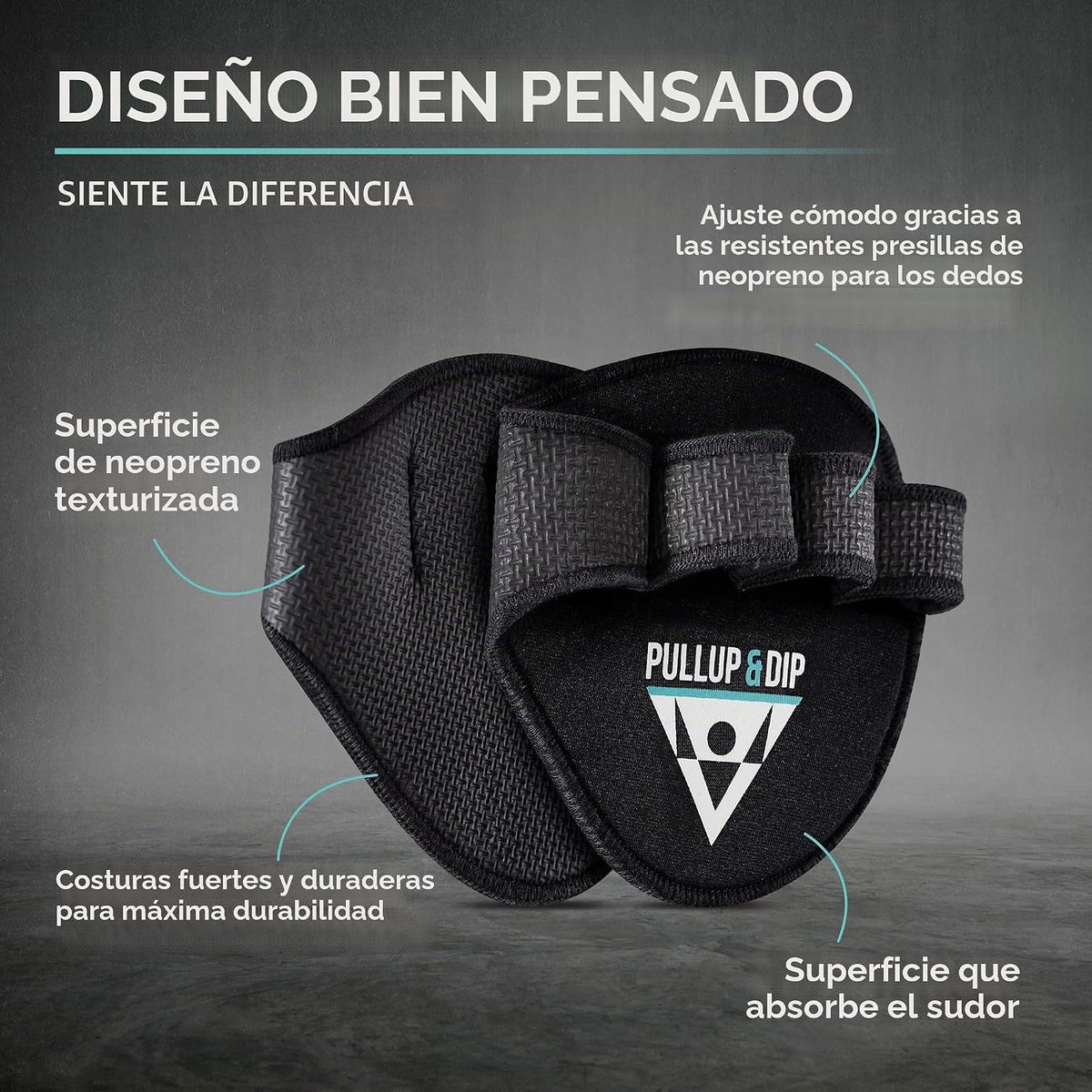 PULLUP &amp; DIP Almohadillas de Agarre de Neopreno Lifting Grips,...