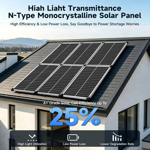 200W Paquete de 2 paneles solares de 100 W 25% tipo N 18BB soldados...
