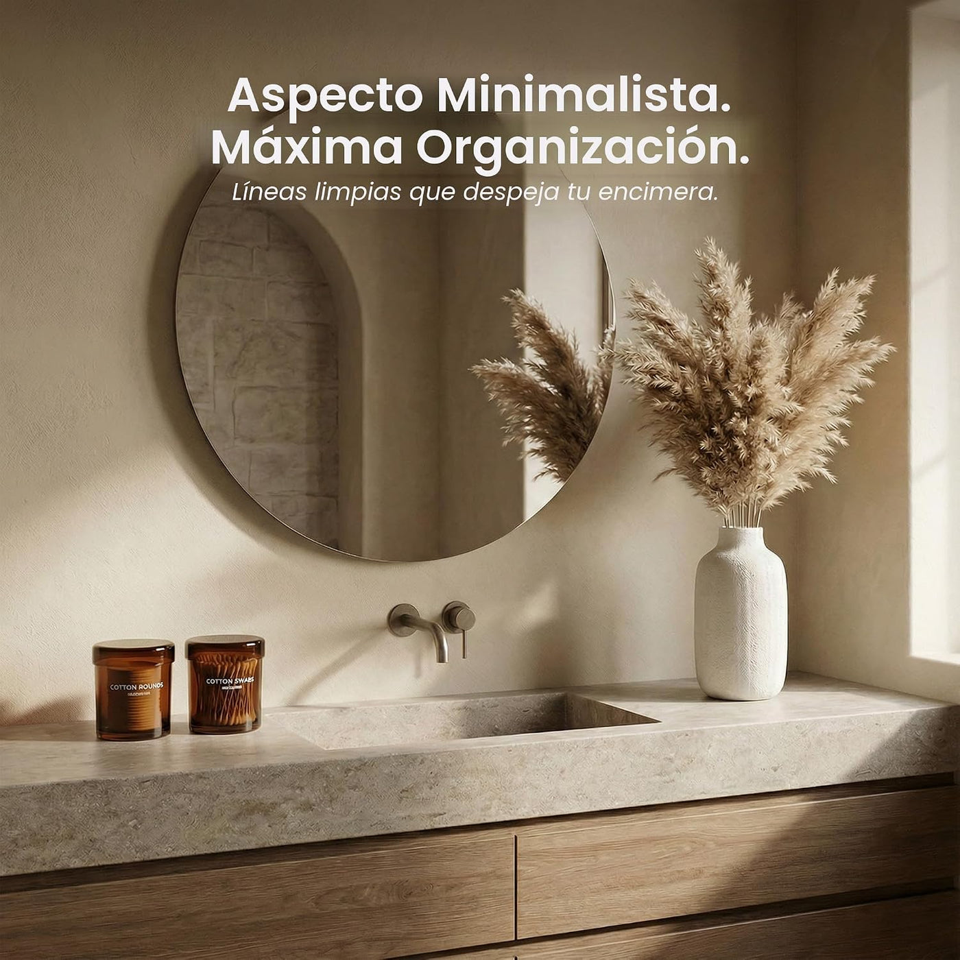 MaisoNovo Recipientes de vidrio para baño con tapas (hermético), so...