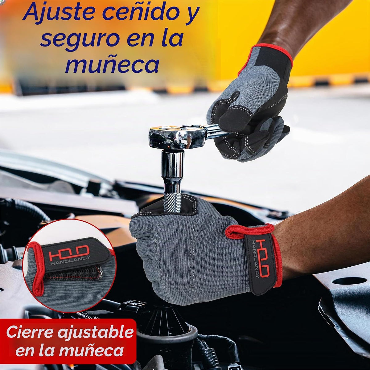 HANDLANDY Guantes de trabajo para hombre y mujer, guantes de trabaj...