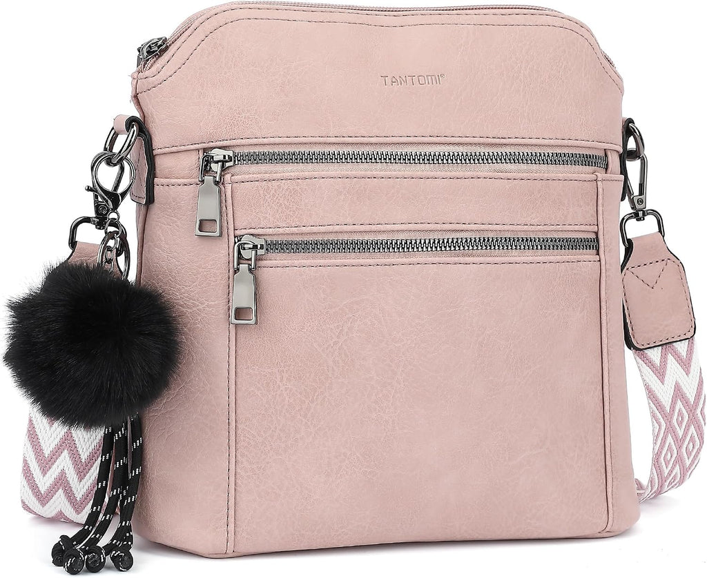 Bolso bandolera TANTOMI para mujer: bolso de mano de piel sintética