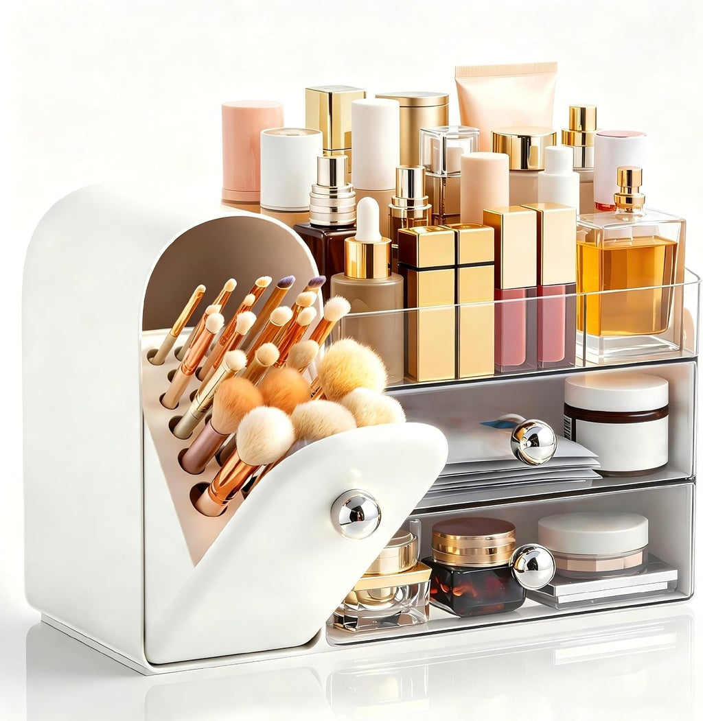 HBlife Organizador de maquillaje para encimera con cajones, organiz...