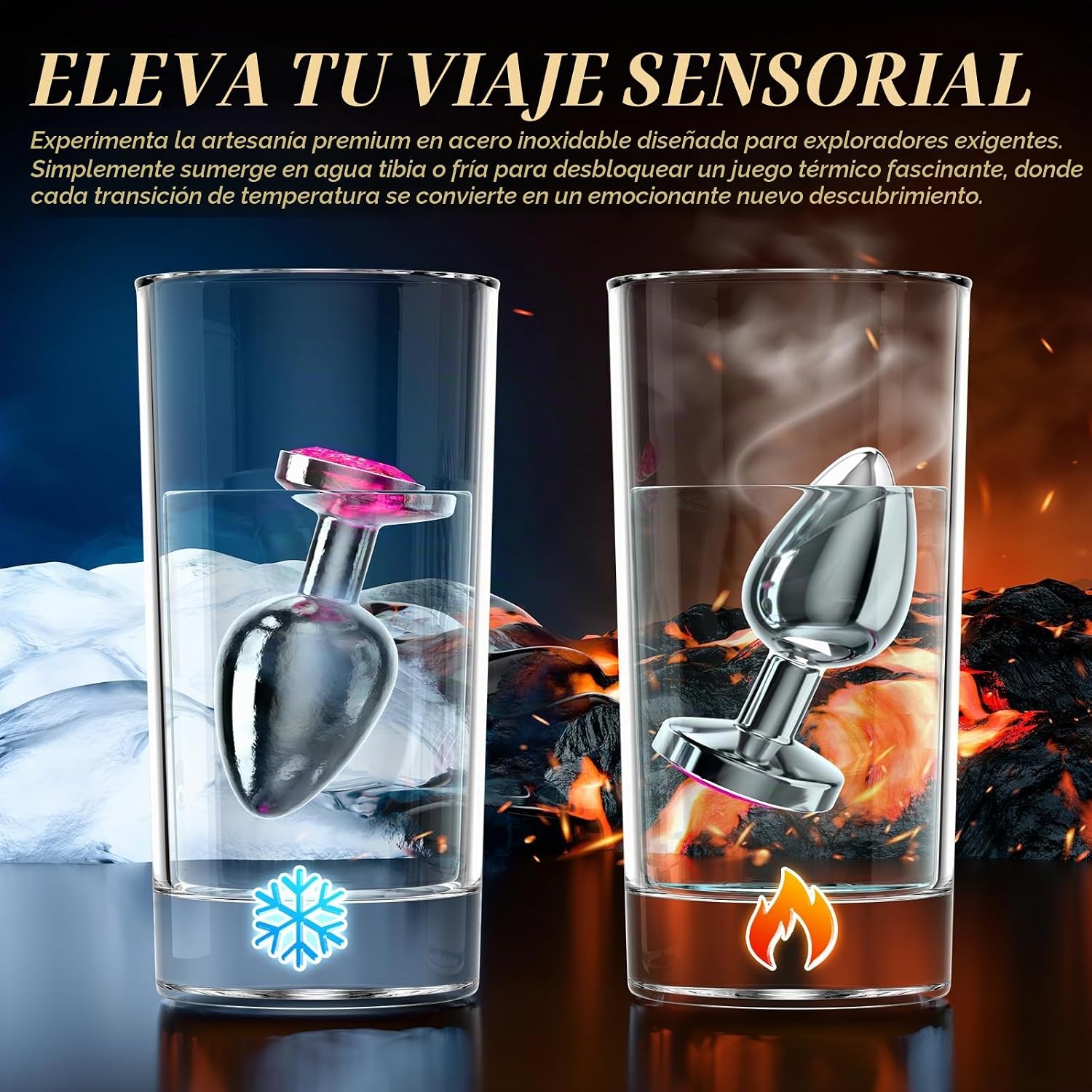 Yolodit Enchufe anal vibrador de tapón de glúteos, 3 juguetes anale...