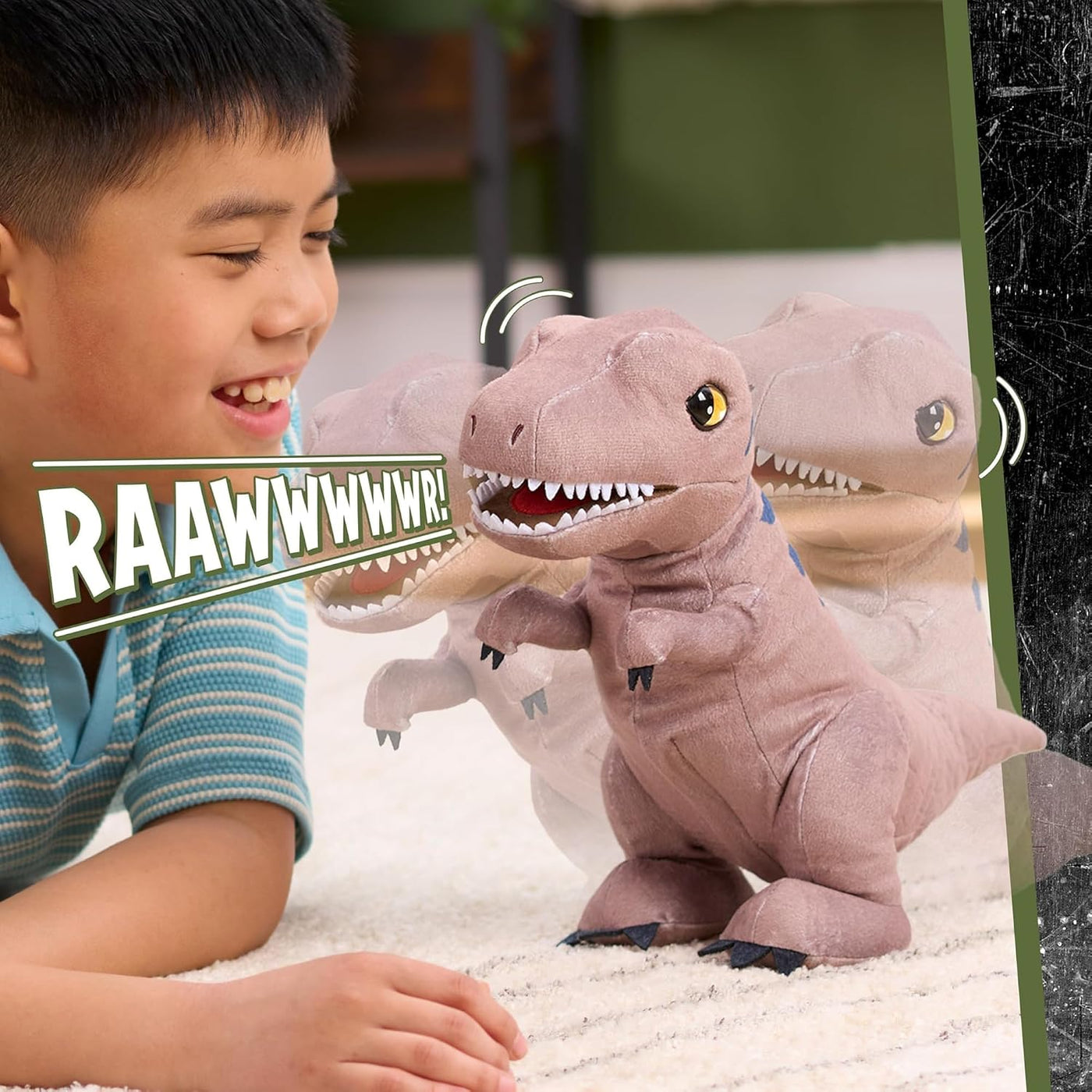JURASSIC WORLD Rebirth Roaring T. rex - Dinosaurio de peluche inter...