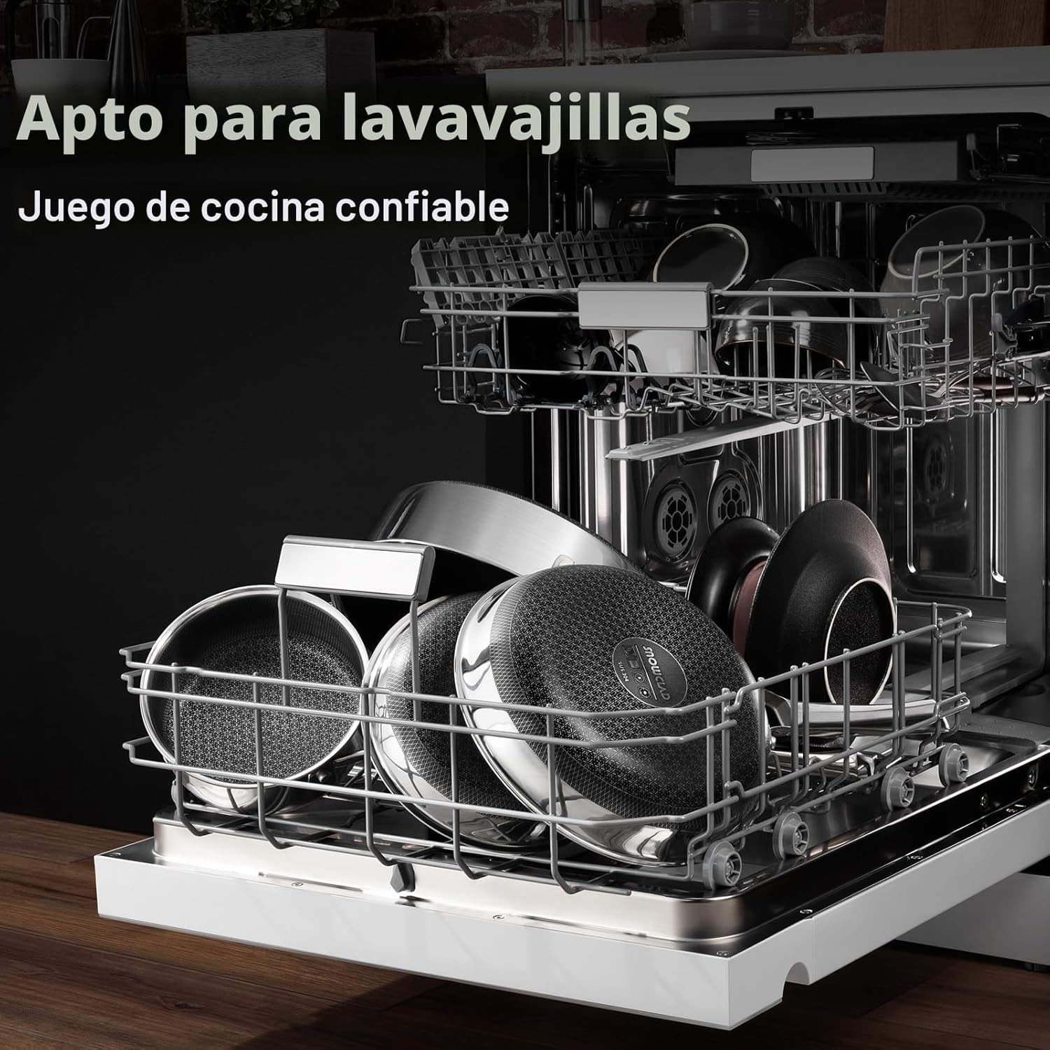 Sartén híbrida antiadherente de 6.5 cuartos de galón, freidora de p...