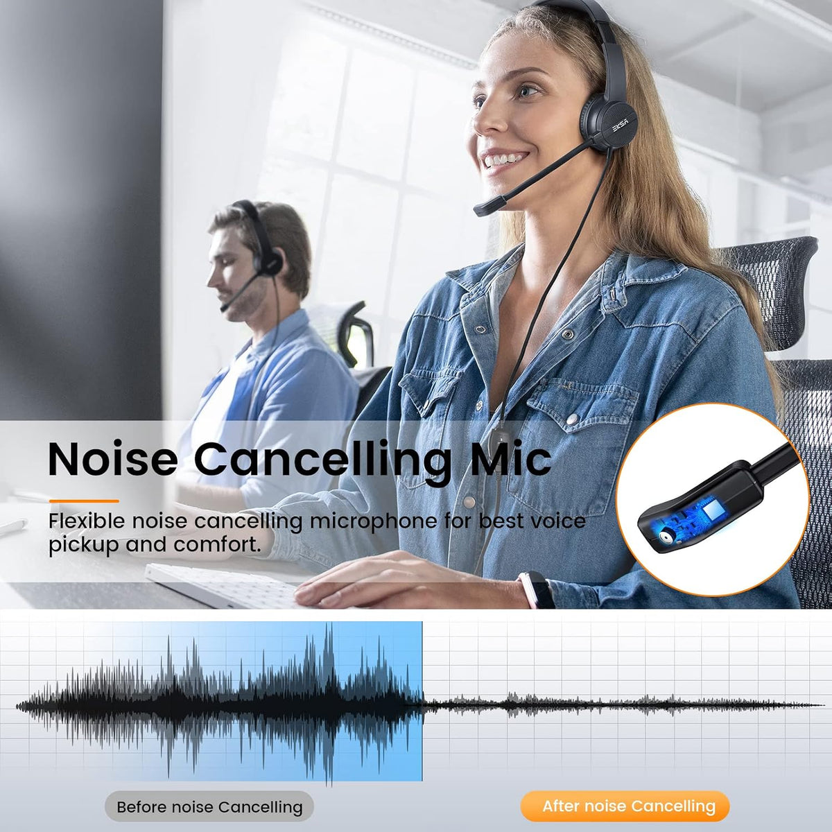 Auriculares con micrófono para laptop, auriculares con cable de 0.1...