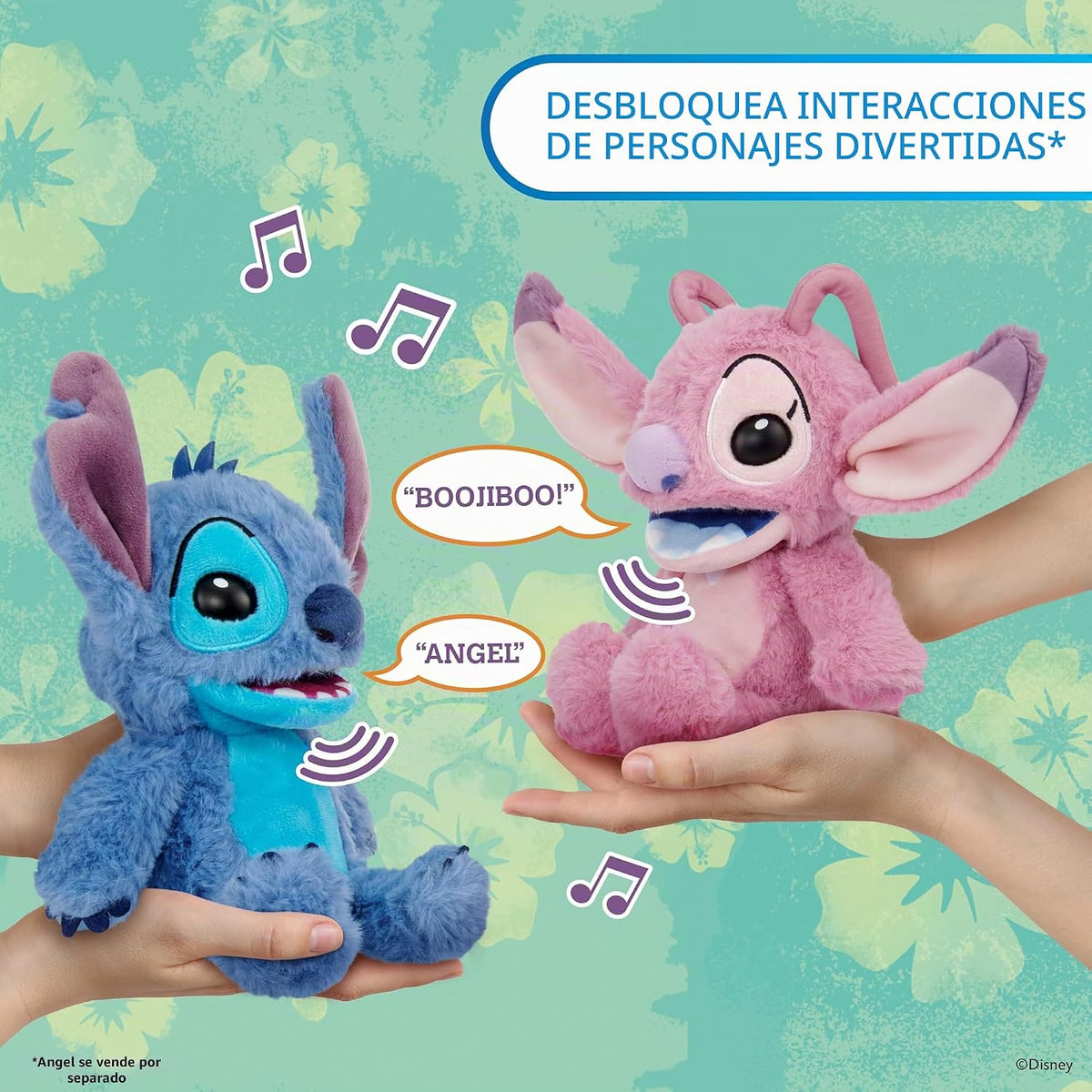 ¡Guau! Cosas Disney Stitch Palm Puppetronic | Más de 40 sonidos y a...