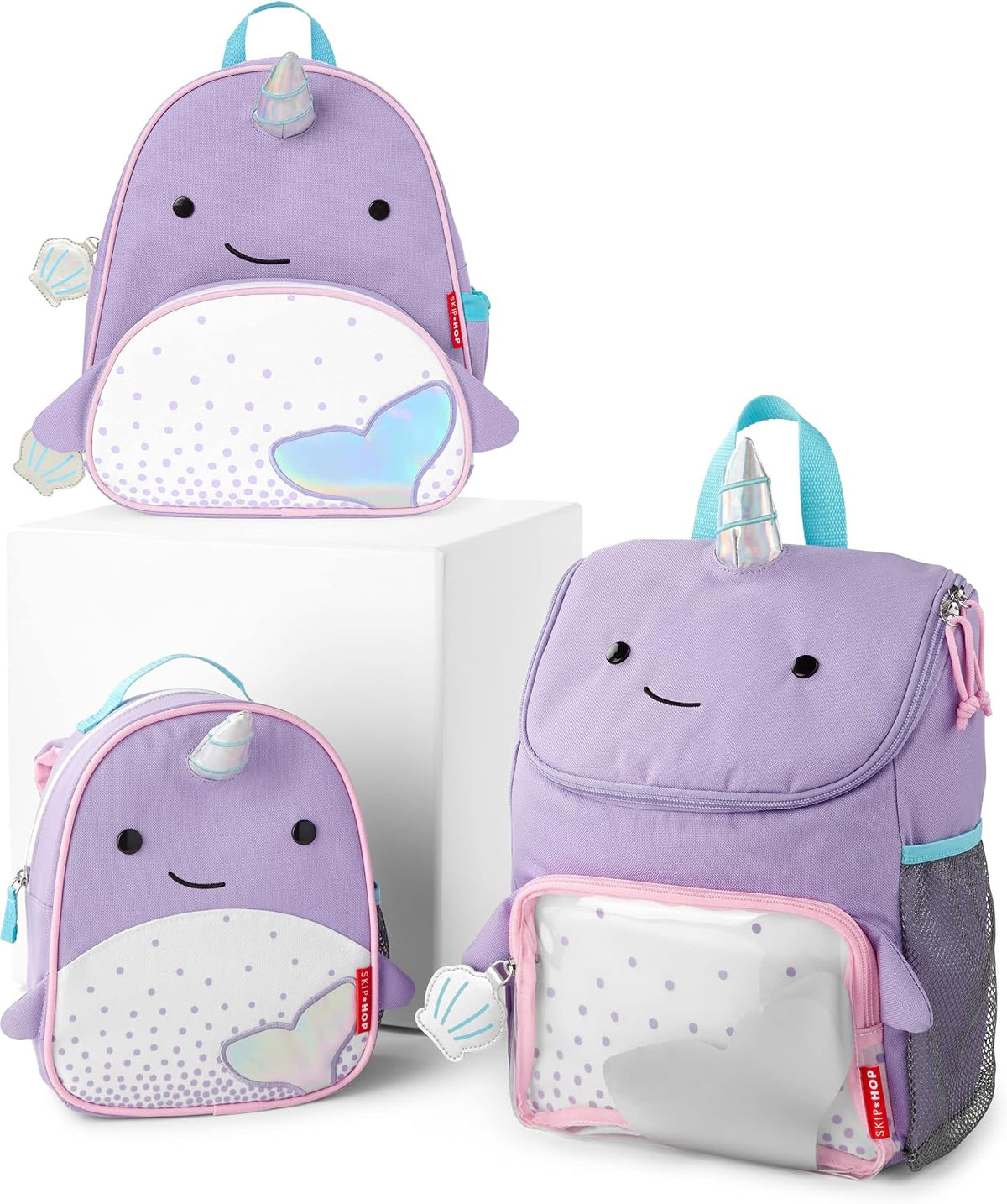 Mochila con correa para niños pequeños Skip Hop, zoológico, narval