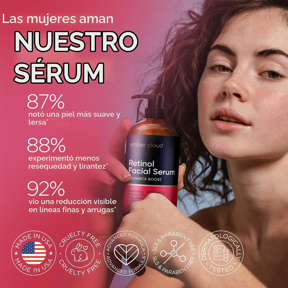 Ember Cloud - Suero de retinol para rostro con ácido hialurónico y...