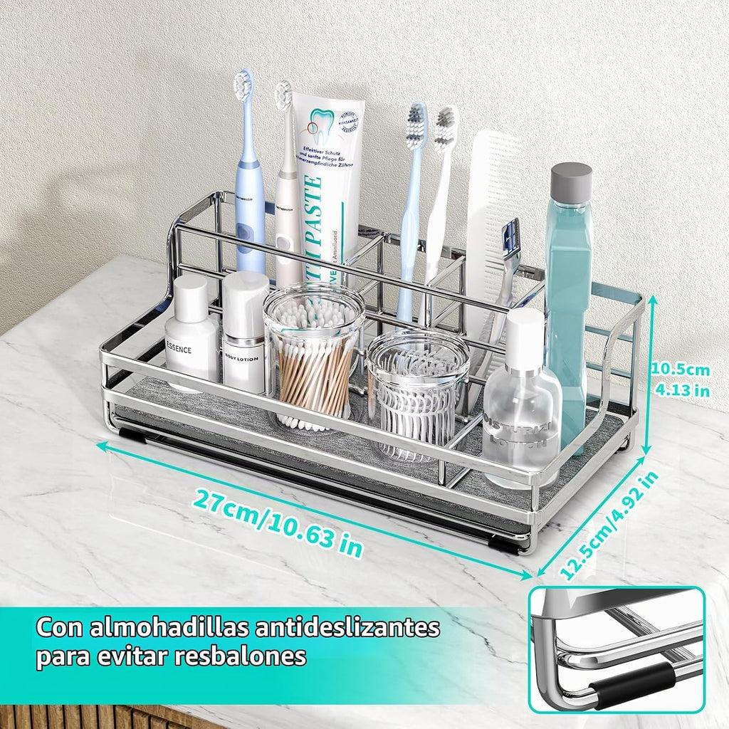 HapiRm Portacepillos de dientes para baño - Organizador de encimera...