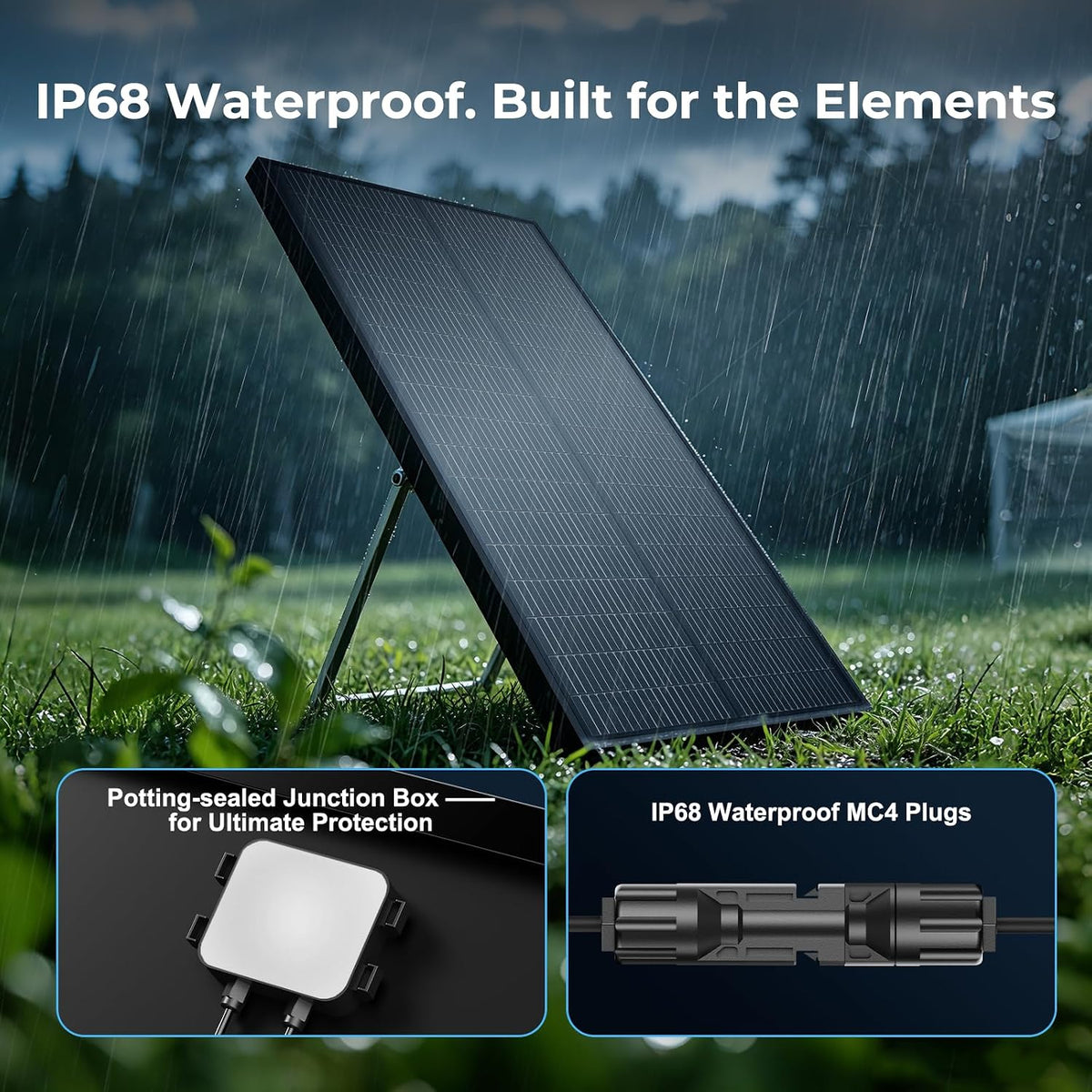 EtnalSolar 100W 4PCS 18BB Panel Solar 12V 25.6% Eficiencia Alta N-T...