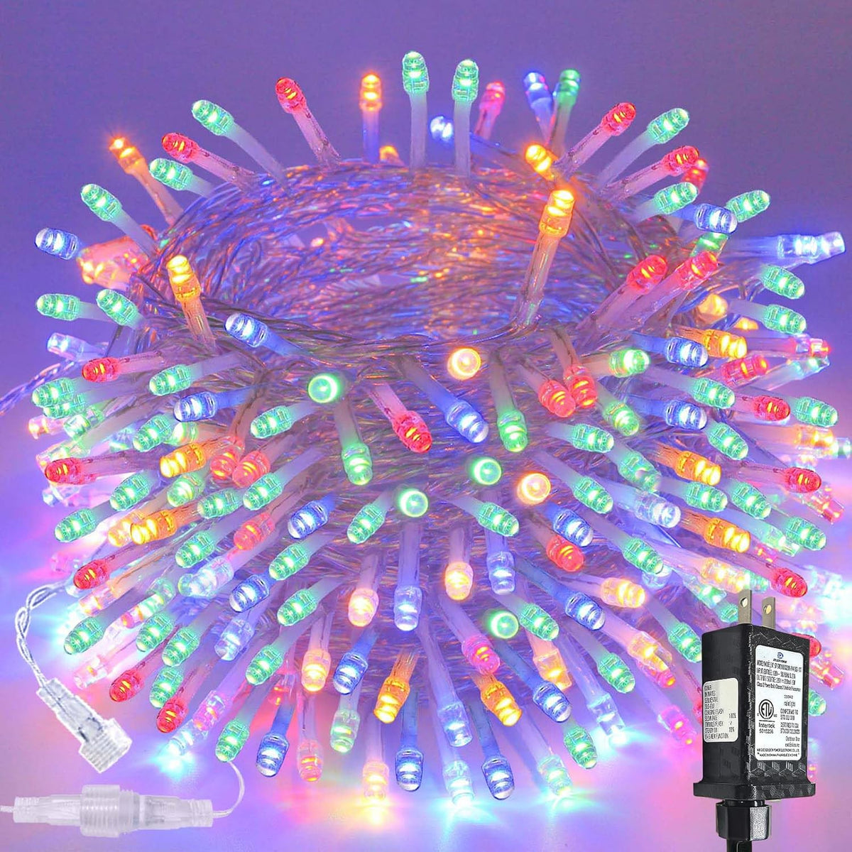 200 luces de cadena conectables LED, luces navideñas de 66 pies par...