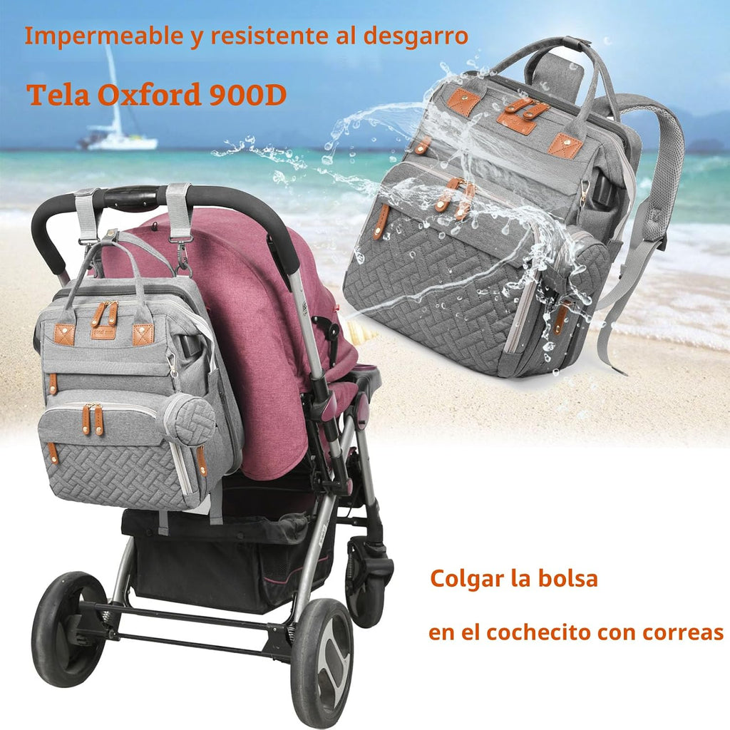 Astro alan Bolsas de pañales para bebé con estación de cambio, moch...