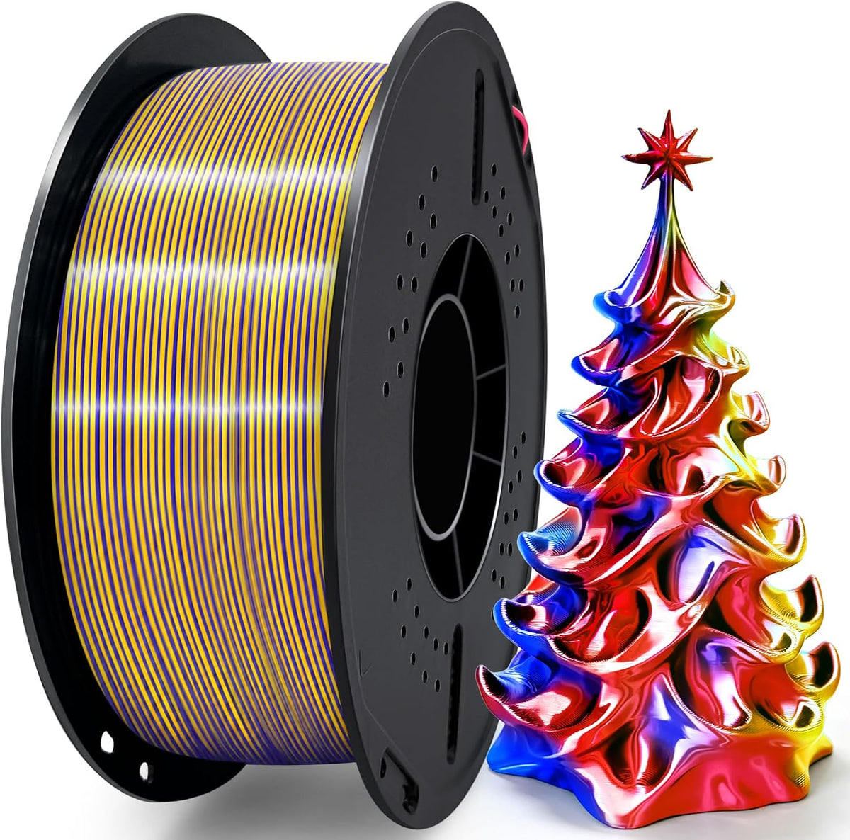 Colourbing Filamento para impresora 3D PLA + de seda tricolor de 0....