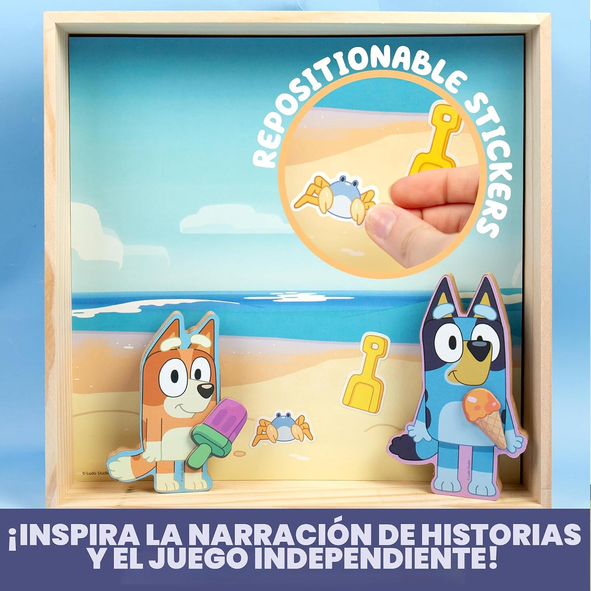 Horizon Group USA Bluey Casa de juegos magnética de madera, juego d...