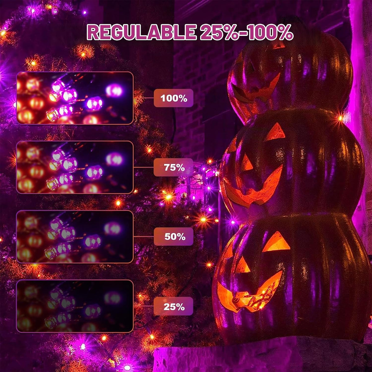 Chuya - Luces de Halloween para interiores y exteriores, 300 luces...
