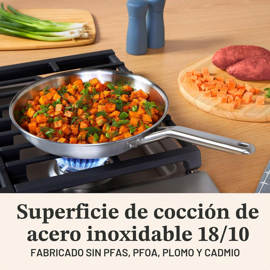 Calphalon Juego de utensilios de cocina de acero inoxidable de 8 pi...