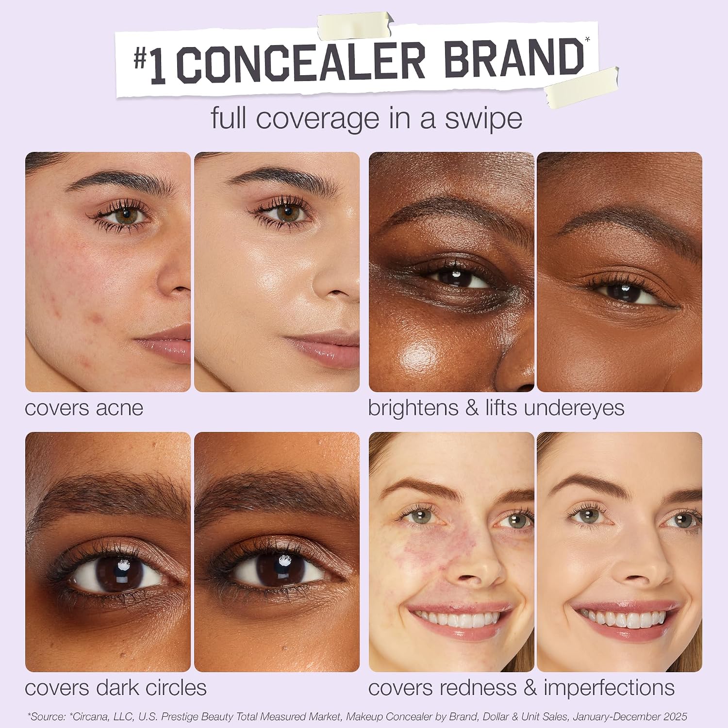 tarte shape tape corrector \u2013 Cobertura completa, acabado mate...