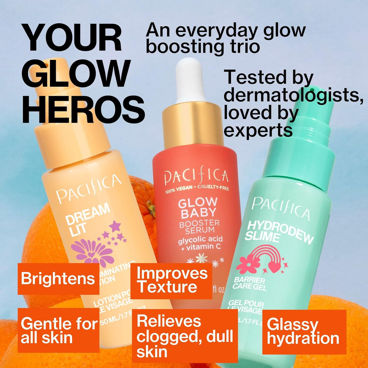 Pacifica Glow Baby Set de Cuidado de la Piel Iluminador \u2013 Suer...