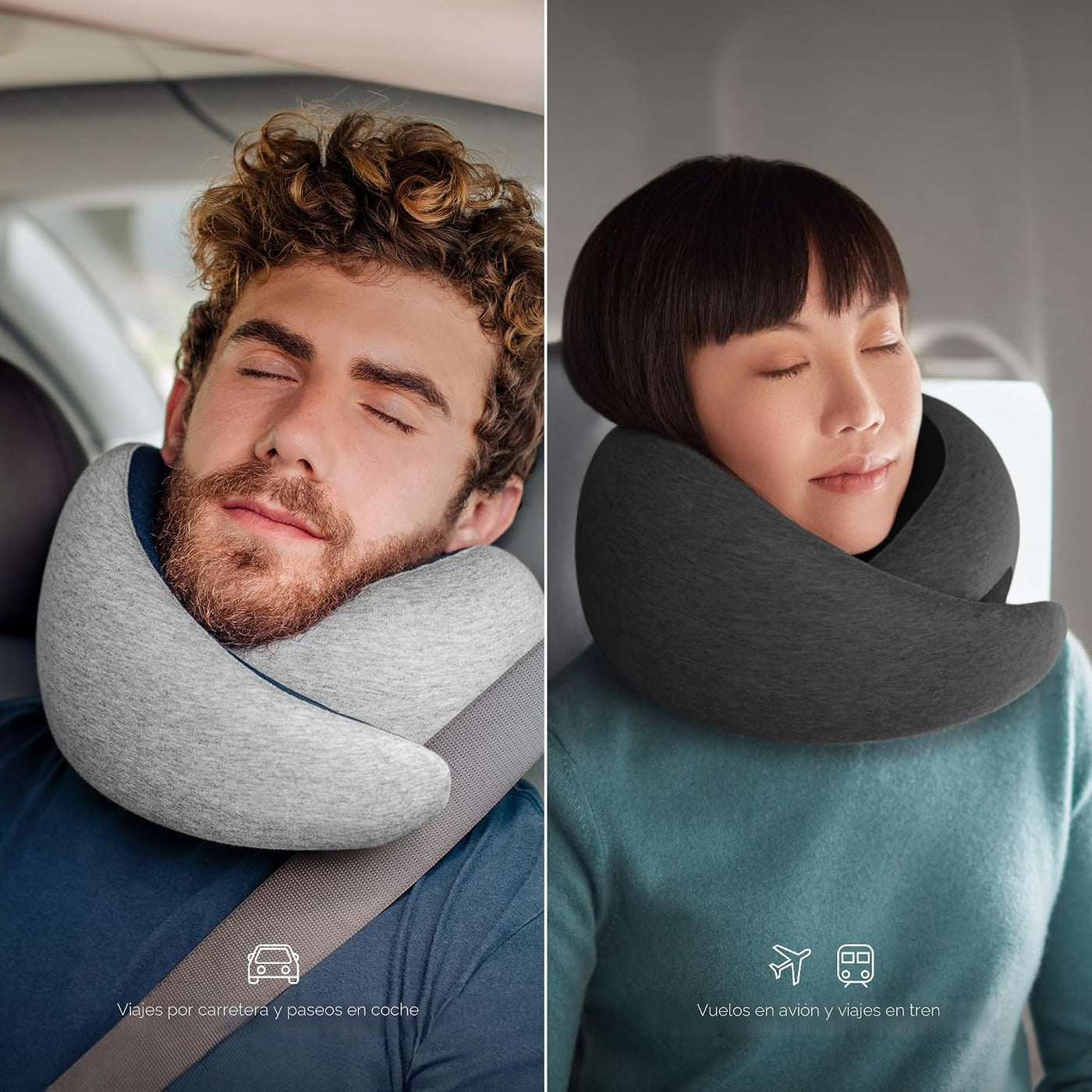 Ostrichpillow GO - Almohada de viaje, soporte de espuma viscoelásti...