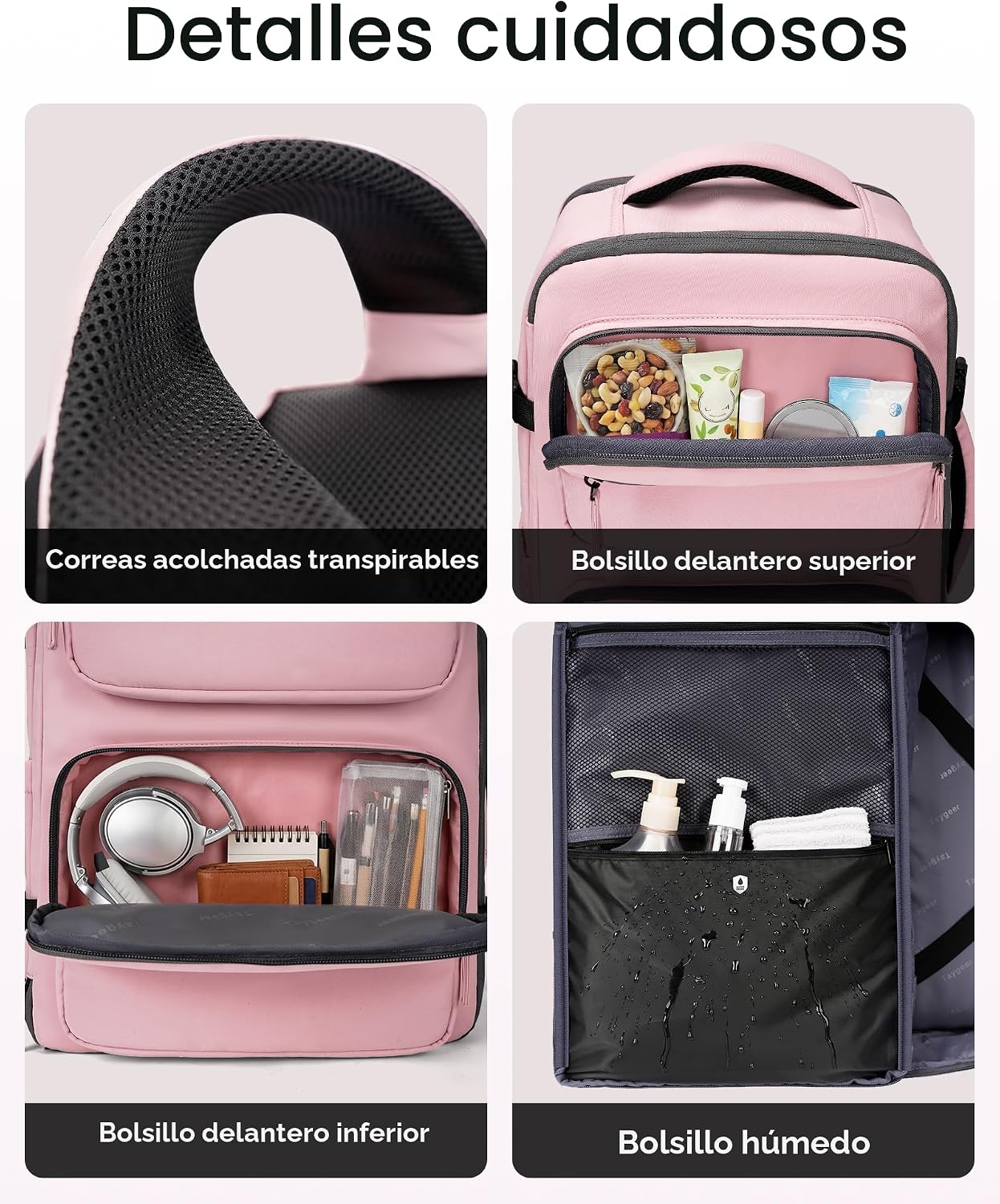 Taygeer Mochila de viaje para mujer, bolsa de artículos personales...