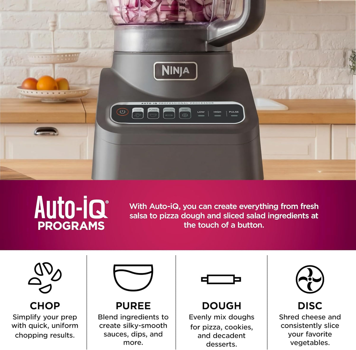 Ninja procesador de alimentos, Professional Plus, 1000 vatios de po...