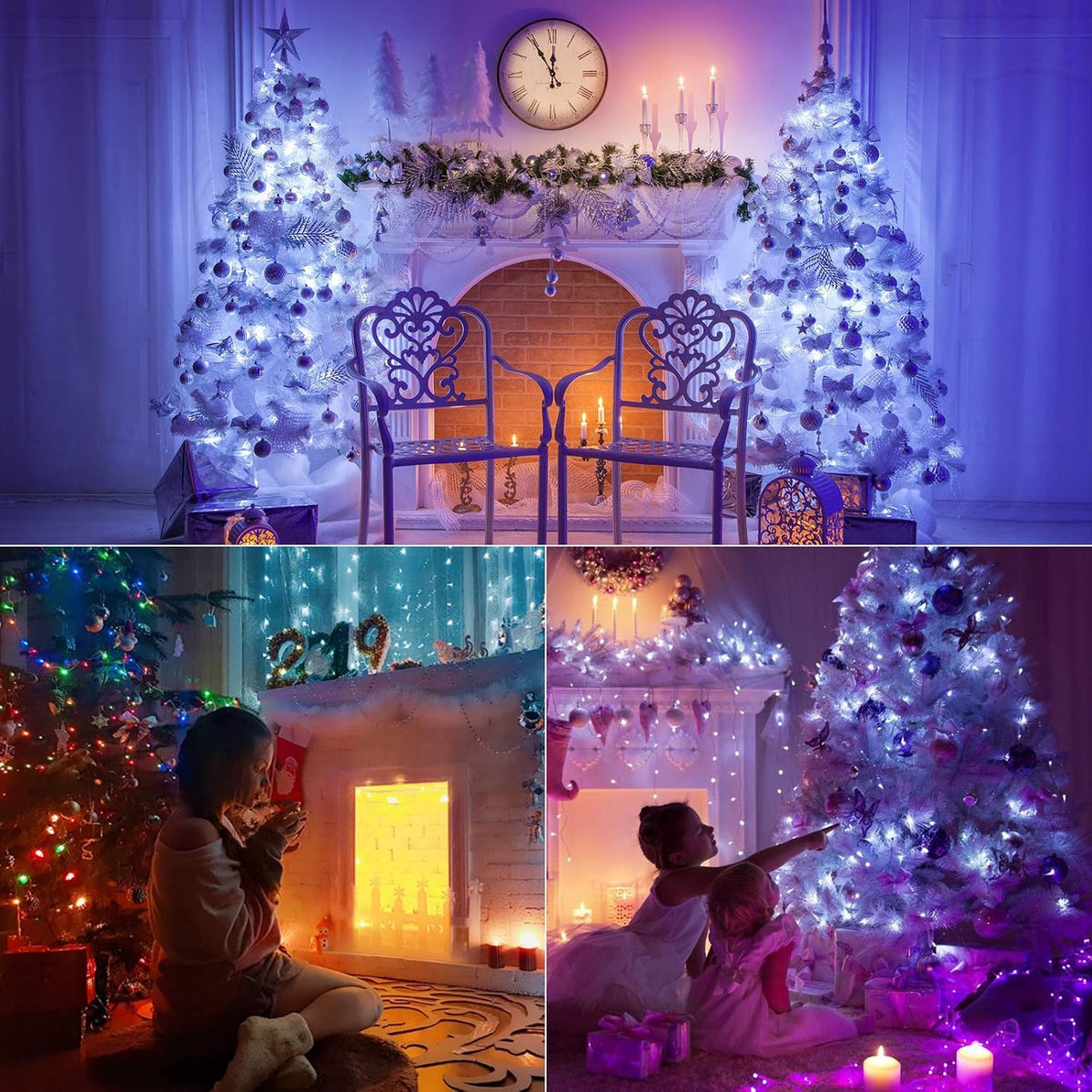 BrizLabs Luces de Cadena Inteligentes de Navidad, 115 pies, 300 LED...