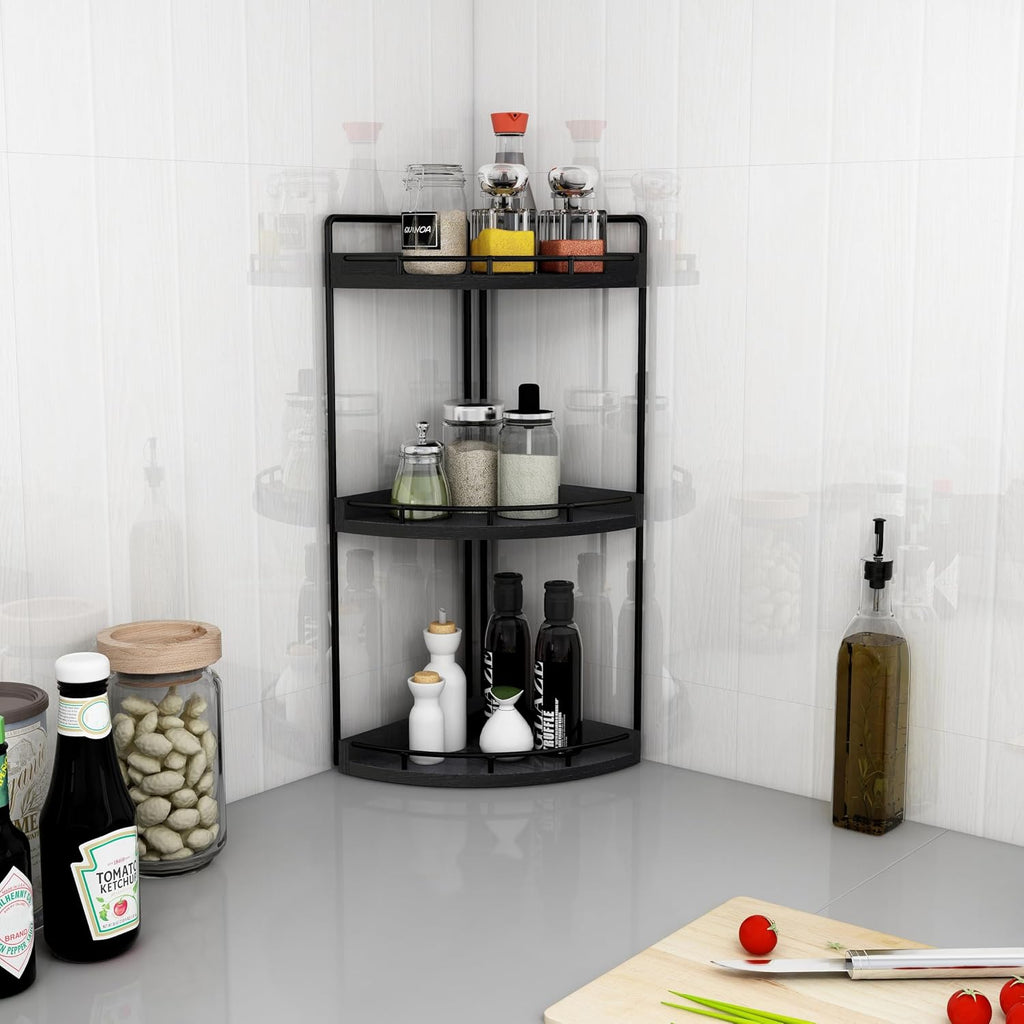 Dorhors Organizador de baño esquinero de 3 niveles para almacenamie...