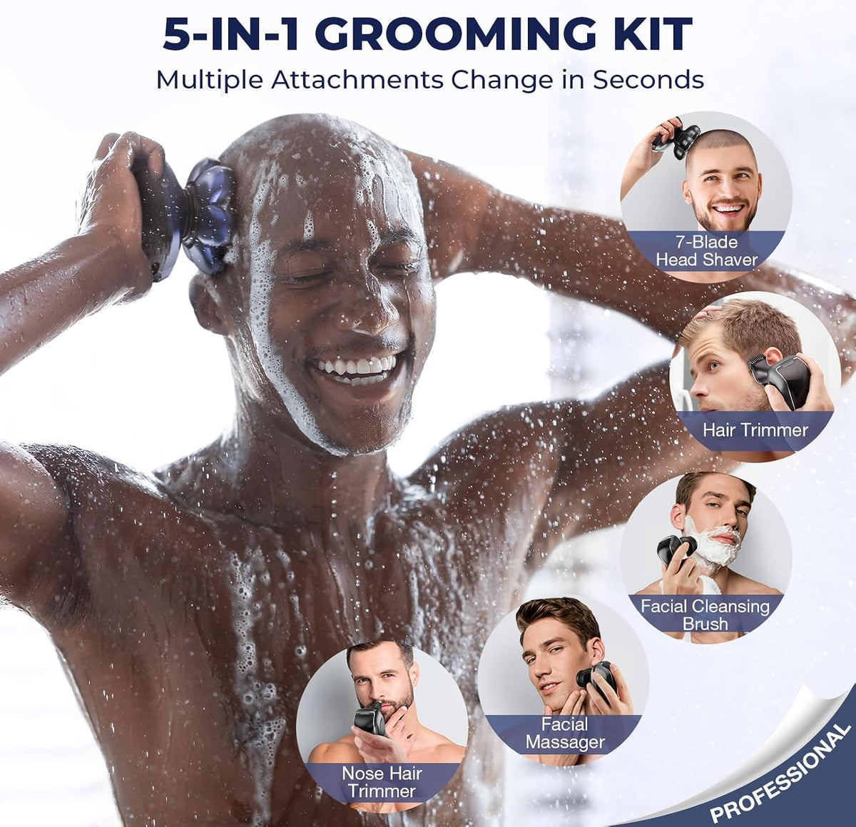 Afeitadoras de cabeza para hombres calvos: maquinilla de afeitar el...