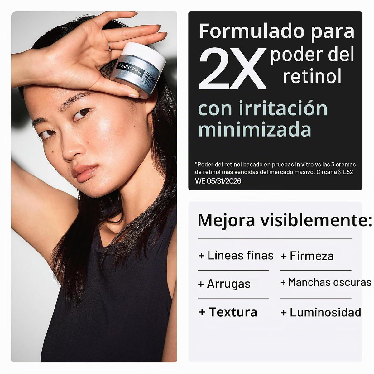 Neutrogena Hidratante facial de retinol de reparación rápida de arr...