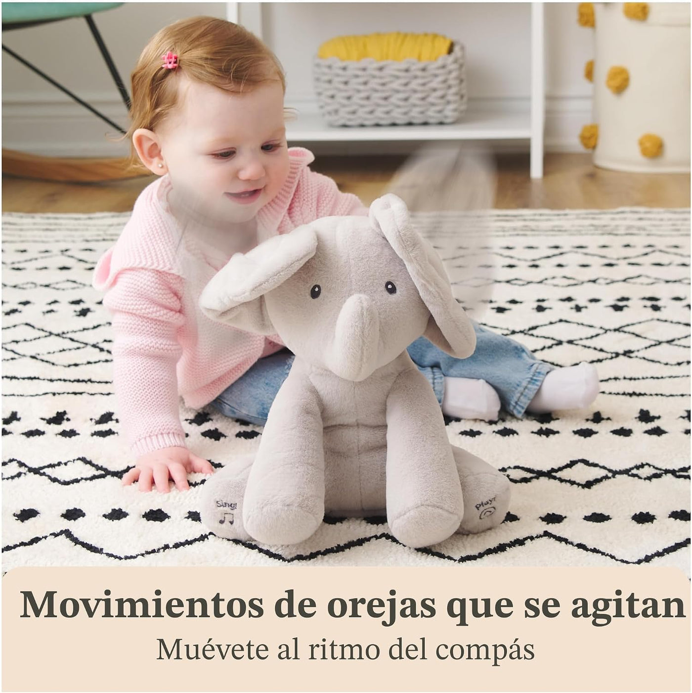 GUND - Peluche animado de Flappy el elefante para bebés, juguete de...