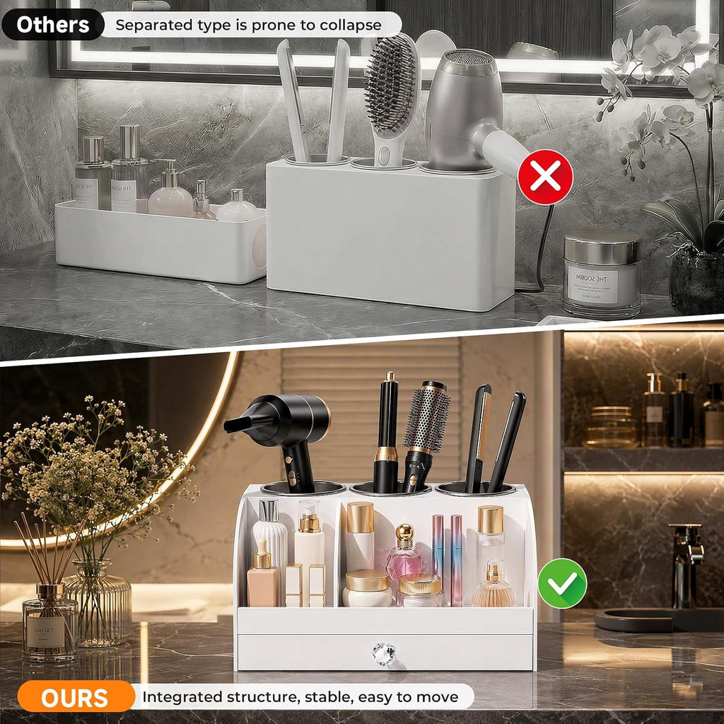 Organizador de herramientas para el cabello con cajón, organizador...