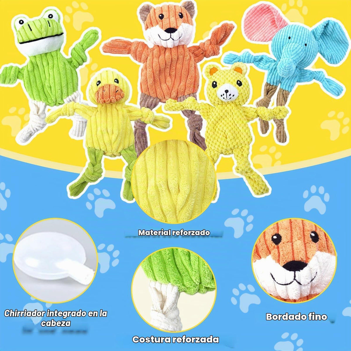 MRSOHRET - Juguetes chirriantes para perros, juguetes masticables d...