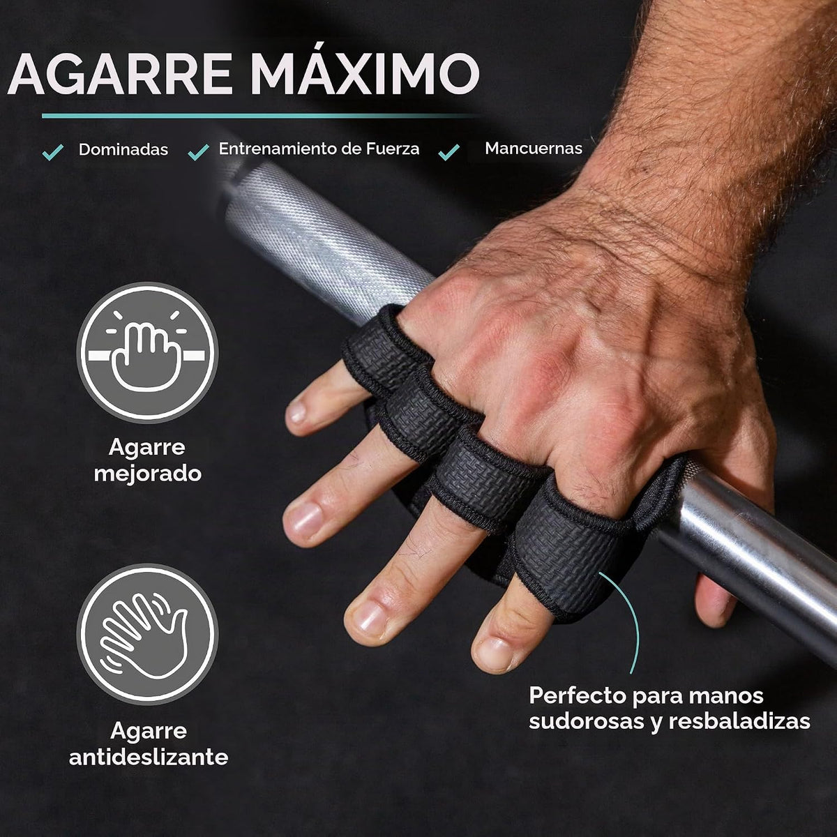 PULLUP &amp; DIP Almohadillas de Agarre de Neopreno Lifting Grips,...