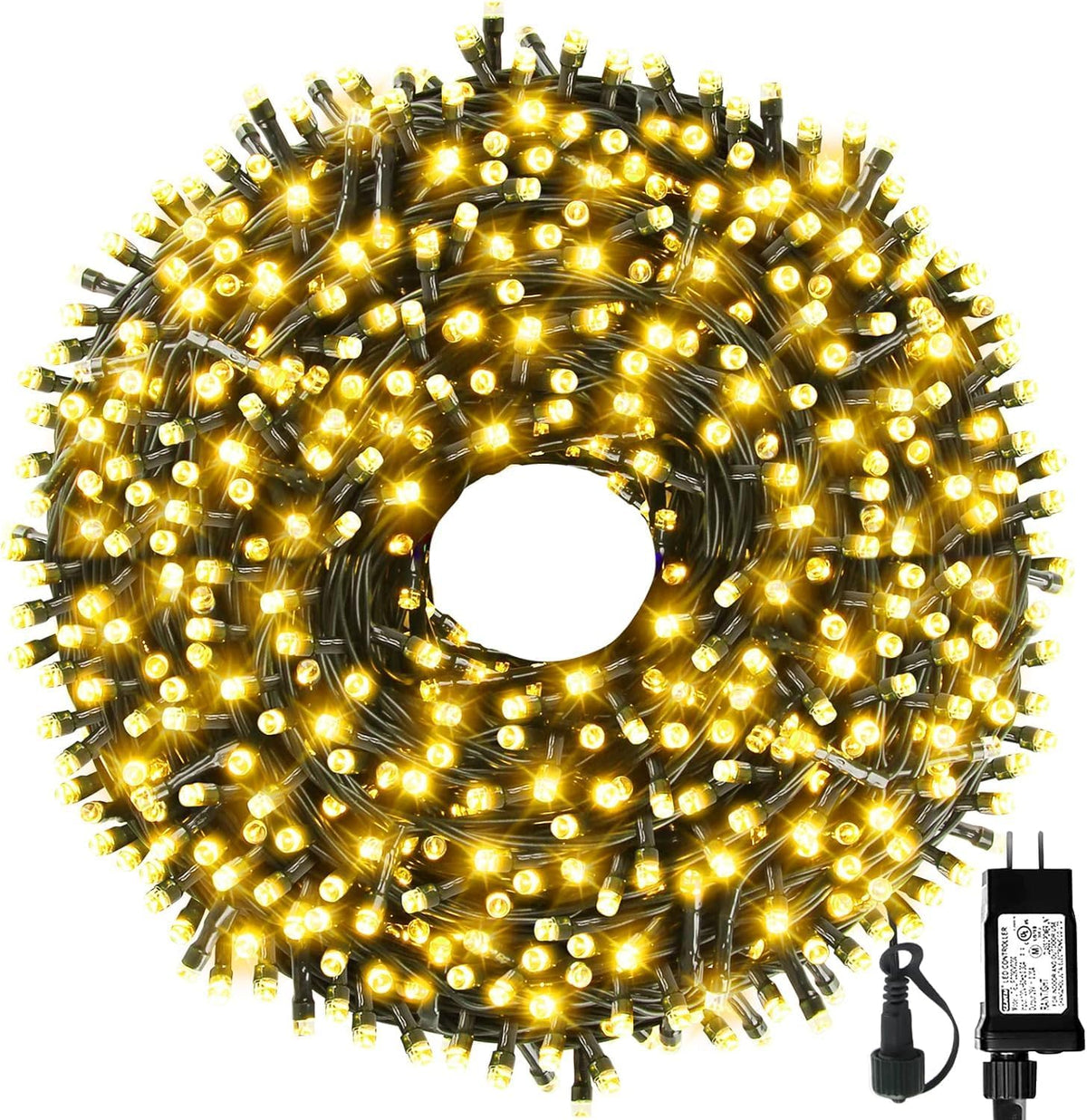 MZD8391 300 luces LED de Navidad de 105 pies, para interiores y ext...