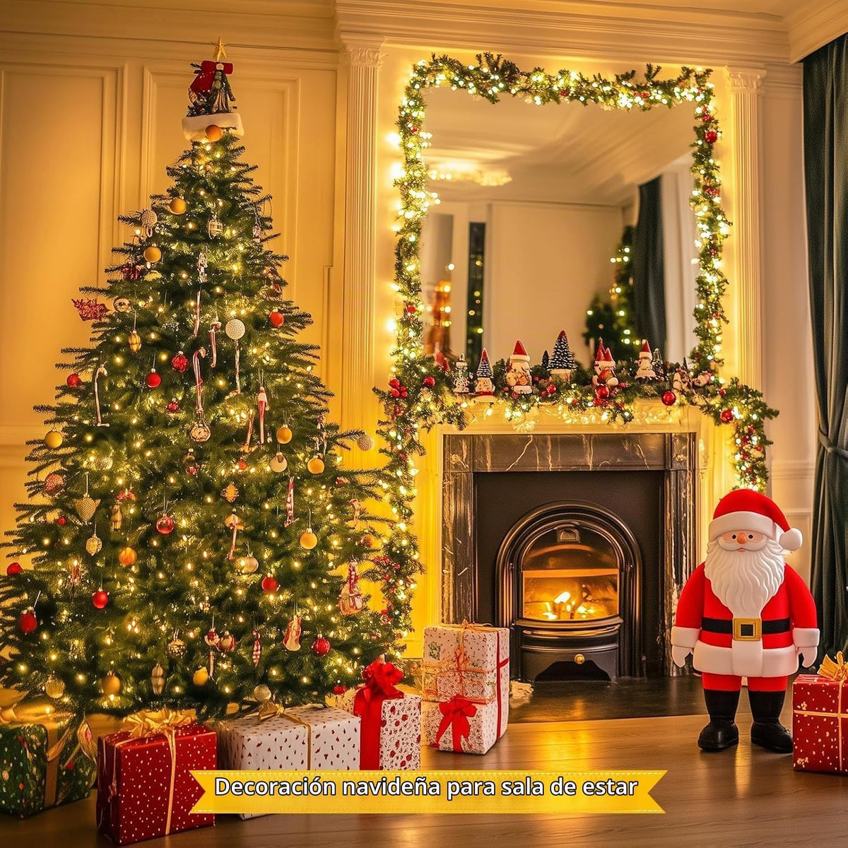 JMEXSUSS - 1000 luces LED de Navidad de 328 pies, tira de luces enc...