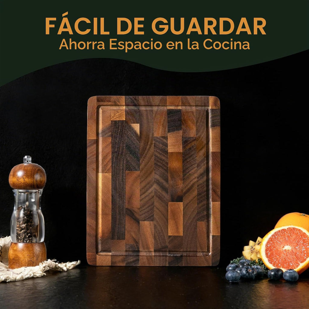 THETCHRY Tabla de cortar pequeña de madera de nogal, tabla de corta...