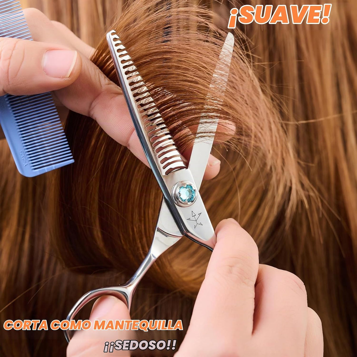 Fengliren Tijeras de adelgazamiento de corte de pelo profesional de...