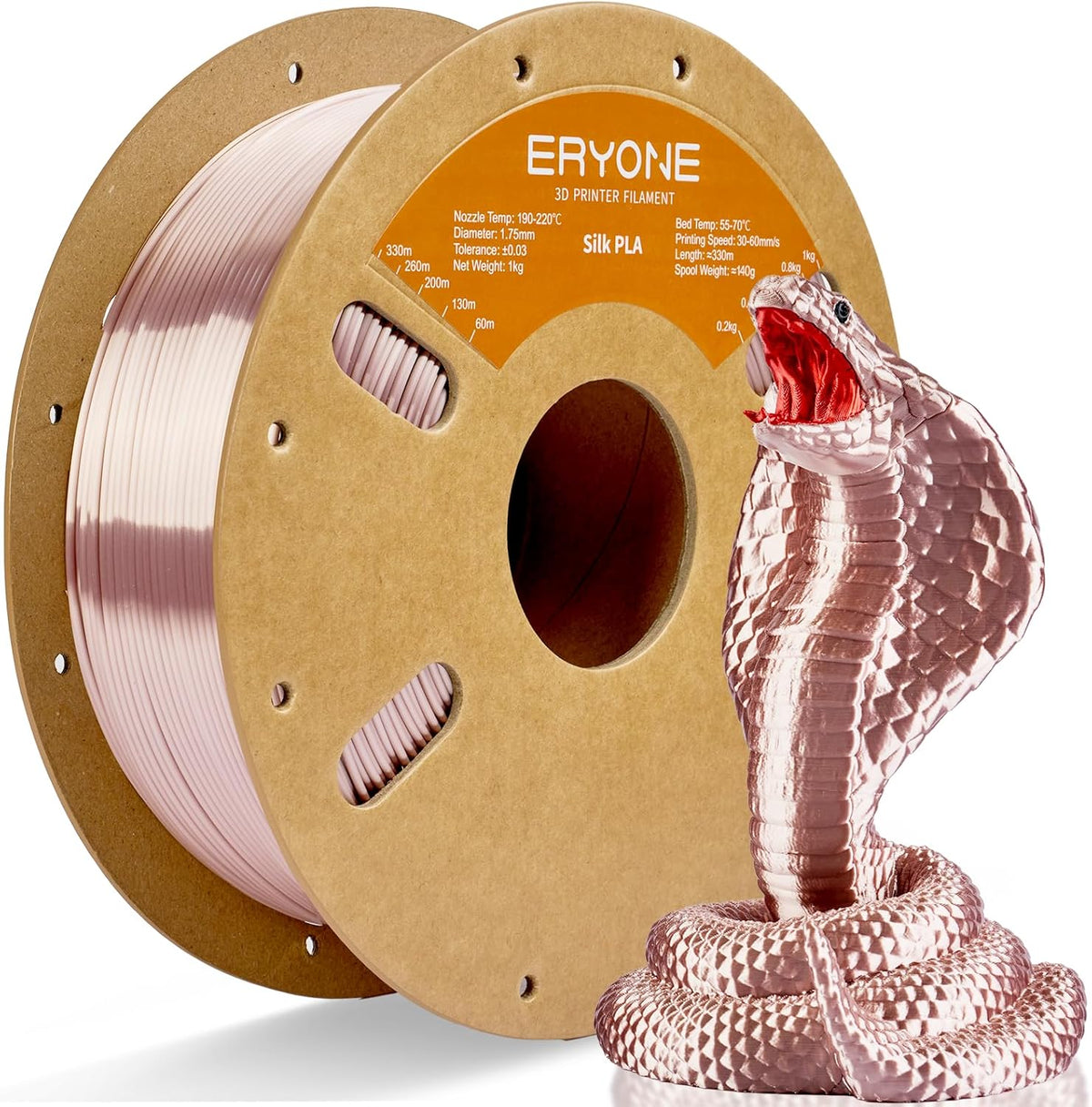 ERYONE Filamento PLA de seda para impresora 3D de 0.07 in +\/- 0.00...