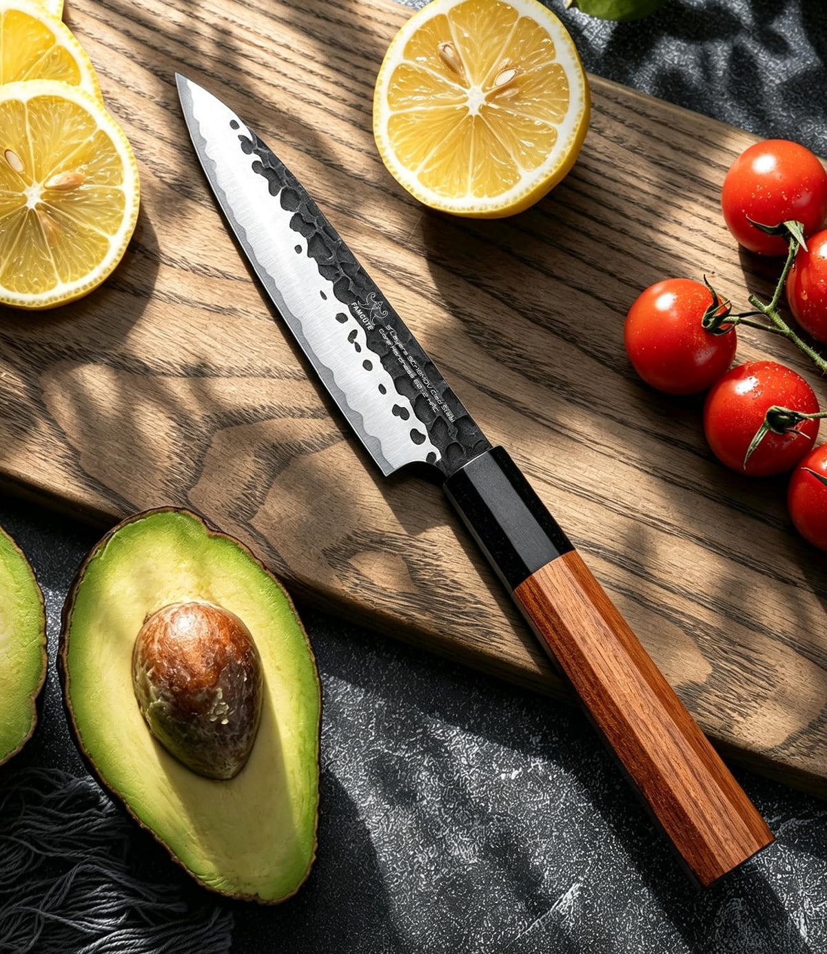 FAMCÜTE - Cuchillo de pelar japonés de 5 pulgadas, cuchillo de coci...