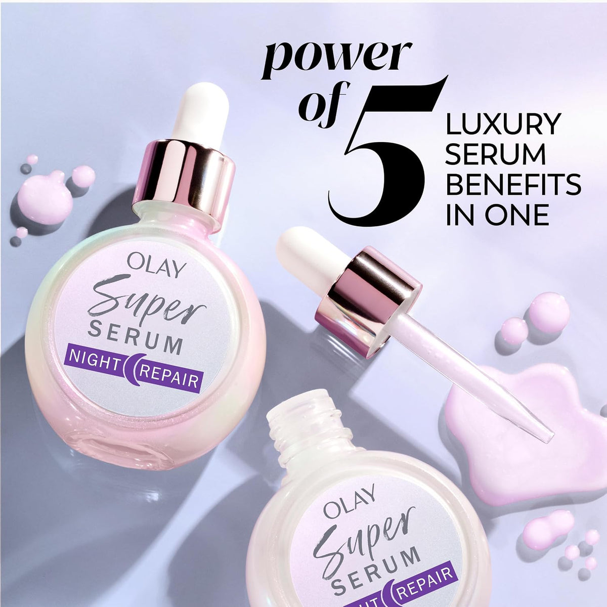 Olay Super Serum Night Repair, sin fragancia, niacinamida, péptido,...