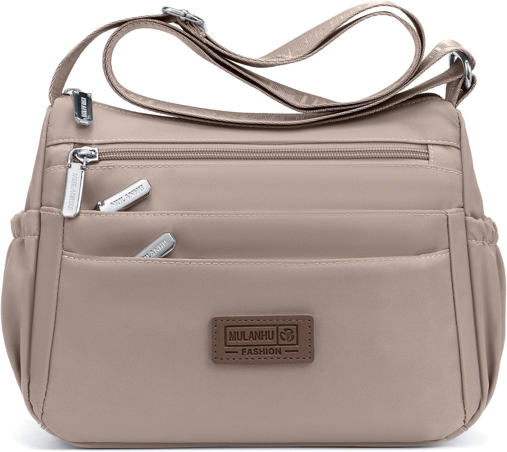 Bolsos cruzados de nailon para mujer, bolsos impermeables con múltiples bolsillos