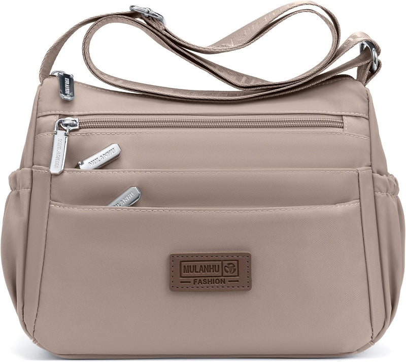 Bolsos cruzados de nailon para mujer, bolsos impermeables con múltiples bolsillos