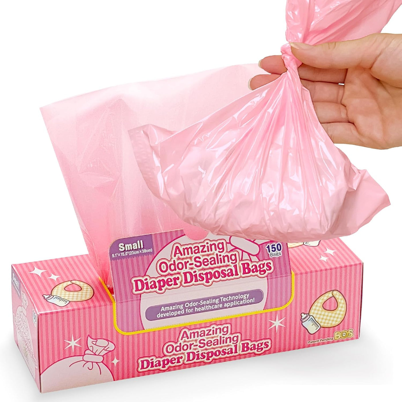 BOS Amazing Odor Sealing - Bolsas de eliminación de pañales para be...