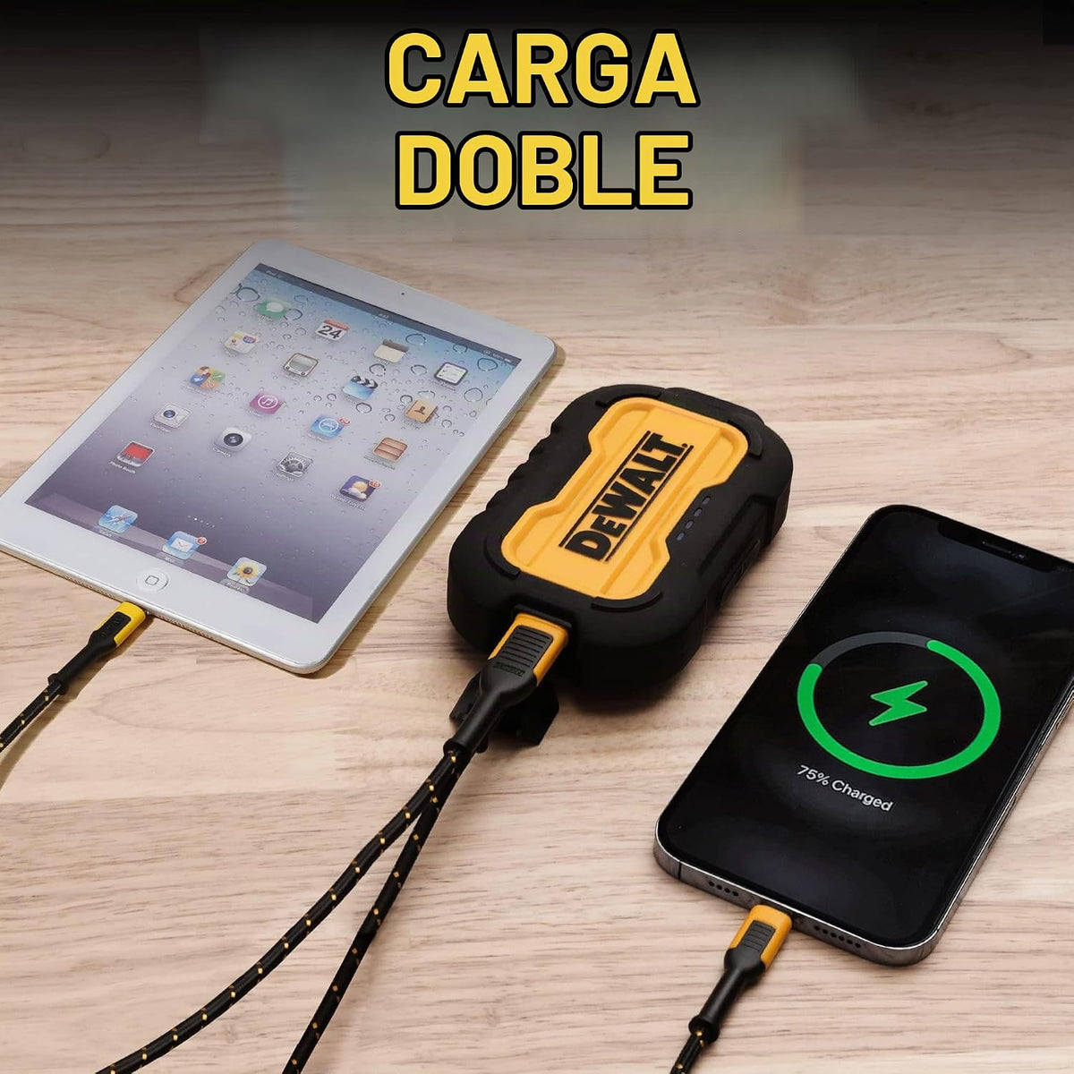 DEWALT Cargador portátil de 10 K, puerto USB-C, protectores de pant...