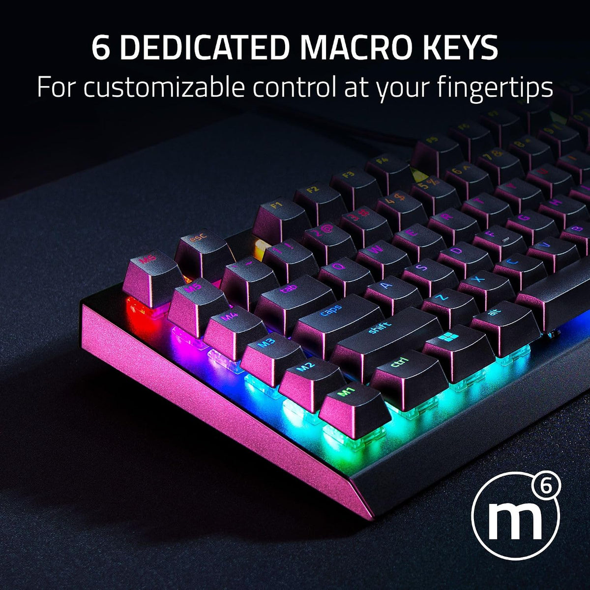 Razer BlackWidow V4 X - Teclado mecánico para juegos: Teclas verdes...