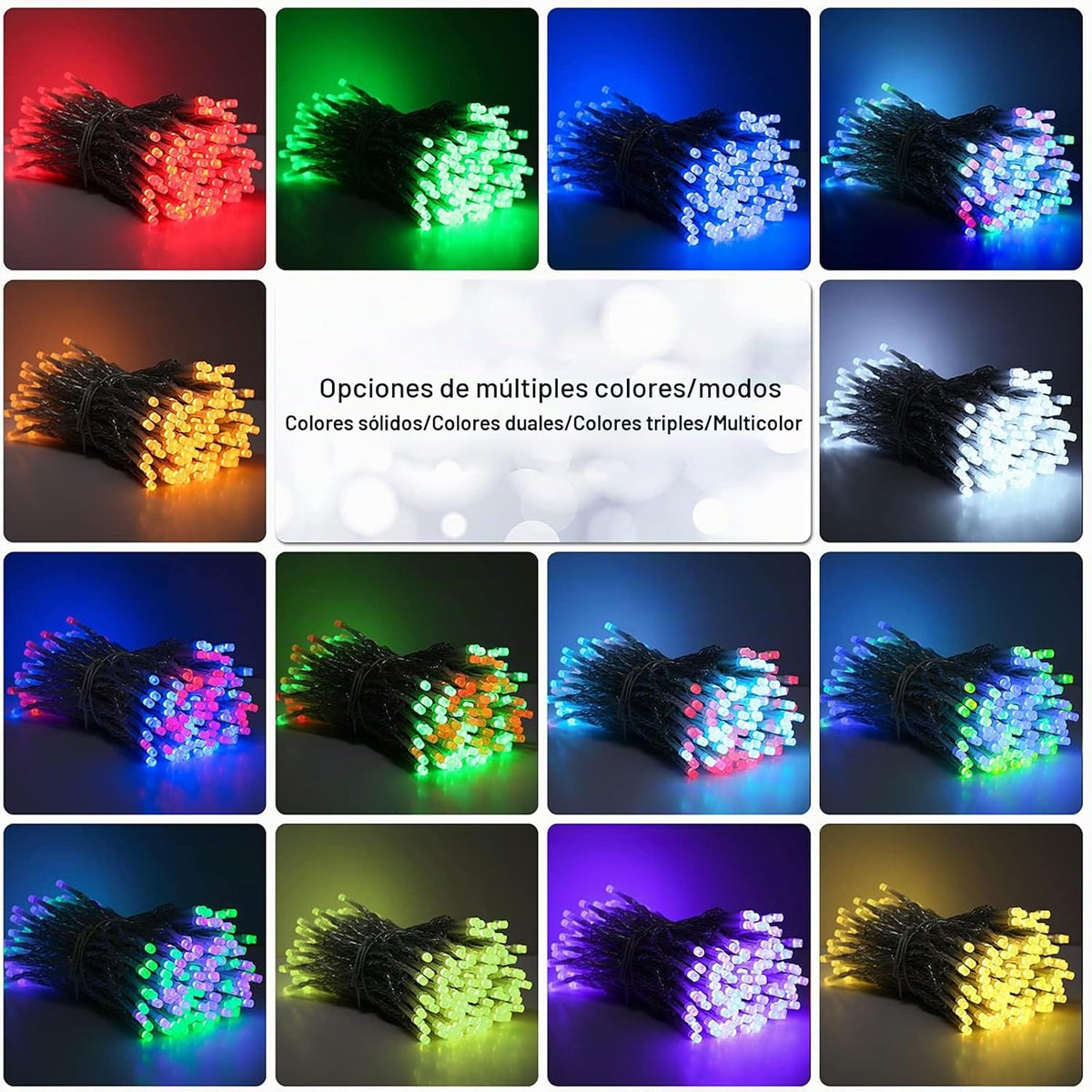 Luces navideñas RGB Brizled, luces de Halloween anaranjadas y morad...