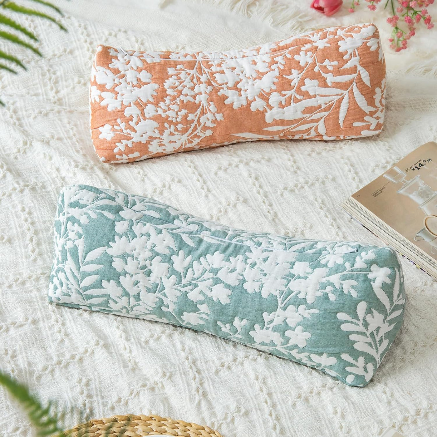 Almohada de apoyo para el cuello de trigo sarraceno, almohada cilín...