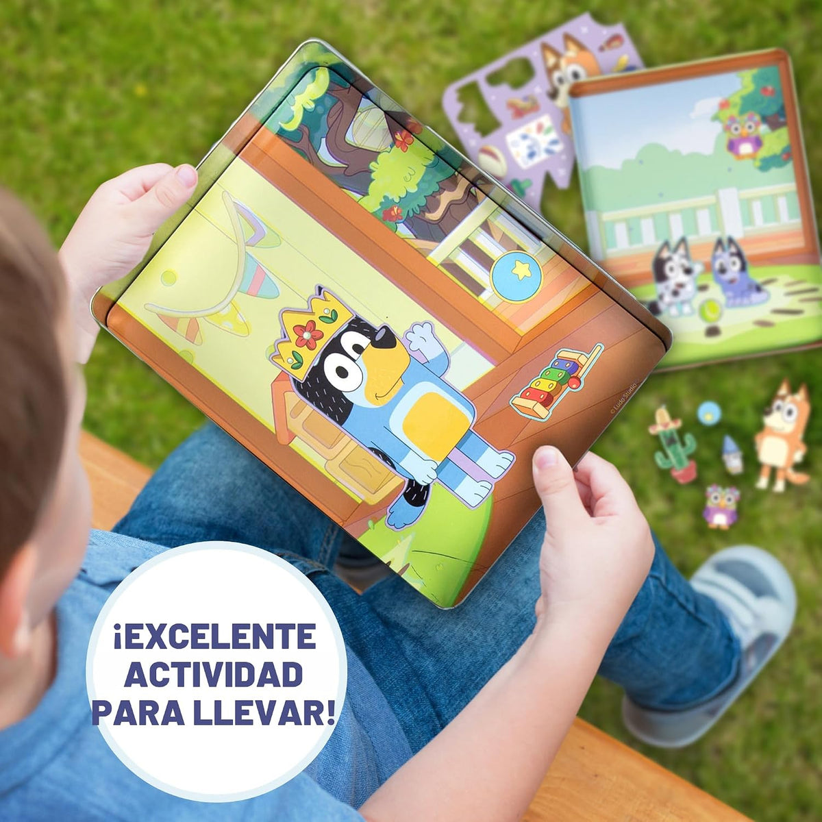 Juego magnético Bluey, juguetes de actividad magnética, grandes fie...
