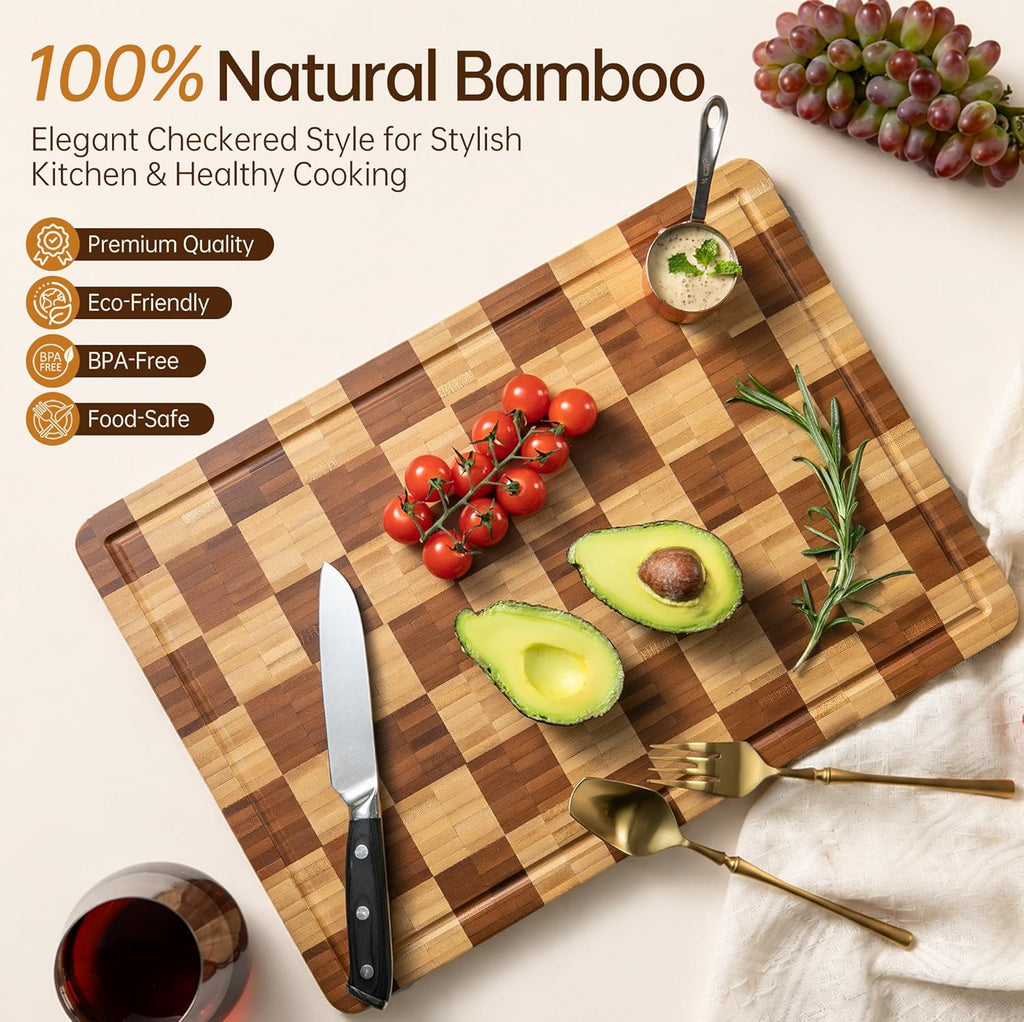 Tablas de cortar de bambú para cocina, tabla de cortar de madera de...